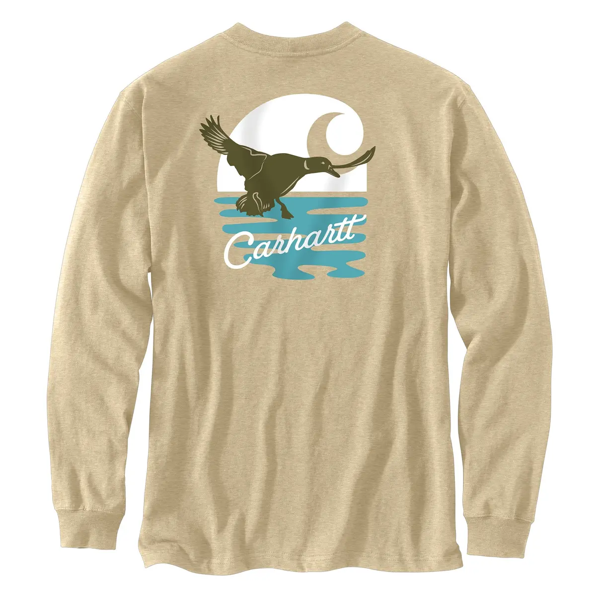 Men's Loose Fit Heavyweight Long Sleeve Duck Graphic Shirt 1