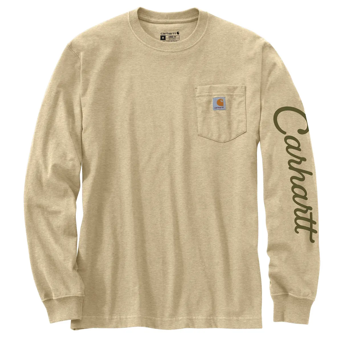Men's Loose Fit Heavyweight Long Sleeve Duck Graphic Shirt 2