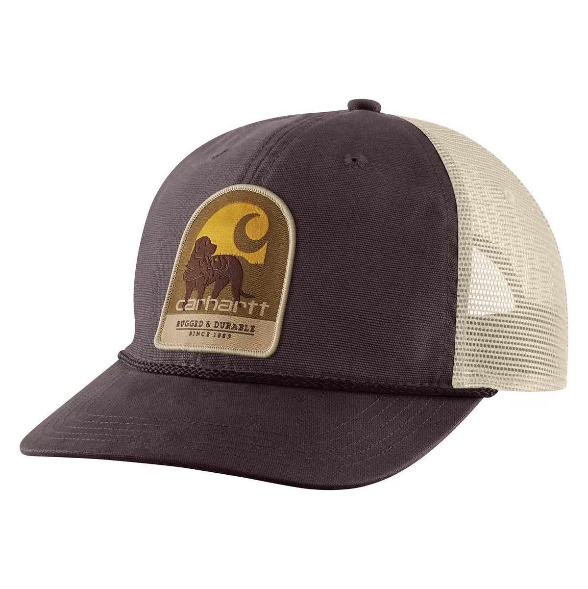 Canvas Mesh-Back Dog Patch Cap 1