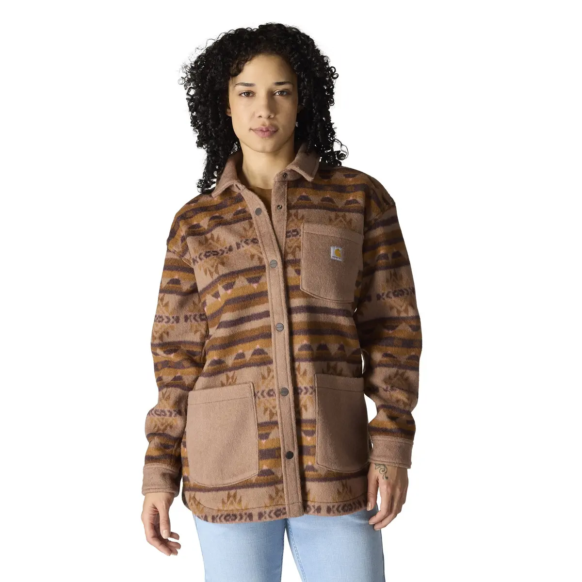 Women's Loose Fit Bethany Yellowtail Fleece Shirt Jacket 1