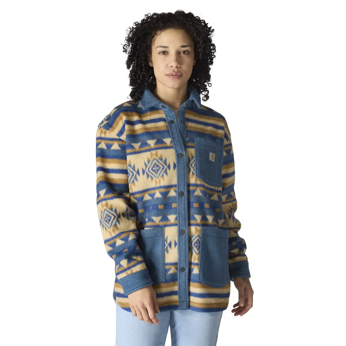 Women's Loose Fit Bethany Yellowtail Fleece Shirt Jacket 1