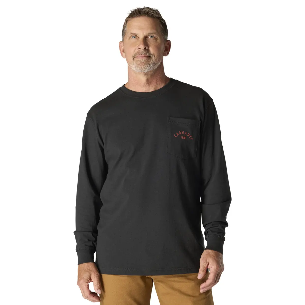 Men's Loose Fit Heavyweight Long Sleeve Longhorn Graphic Shirt 2