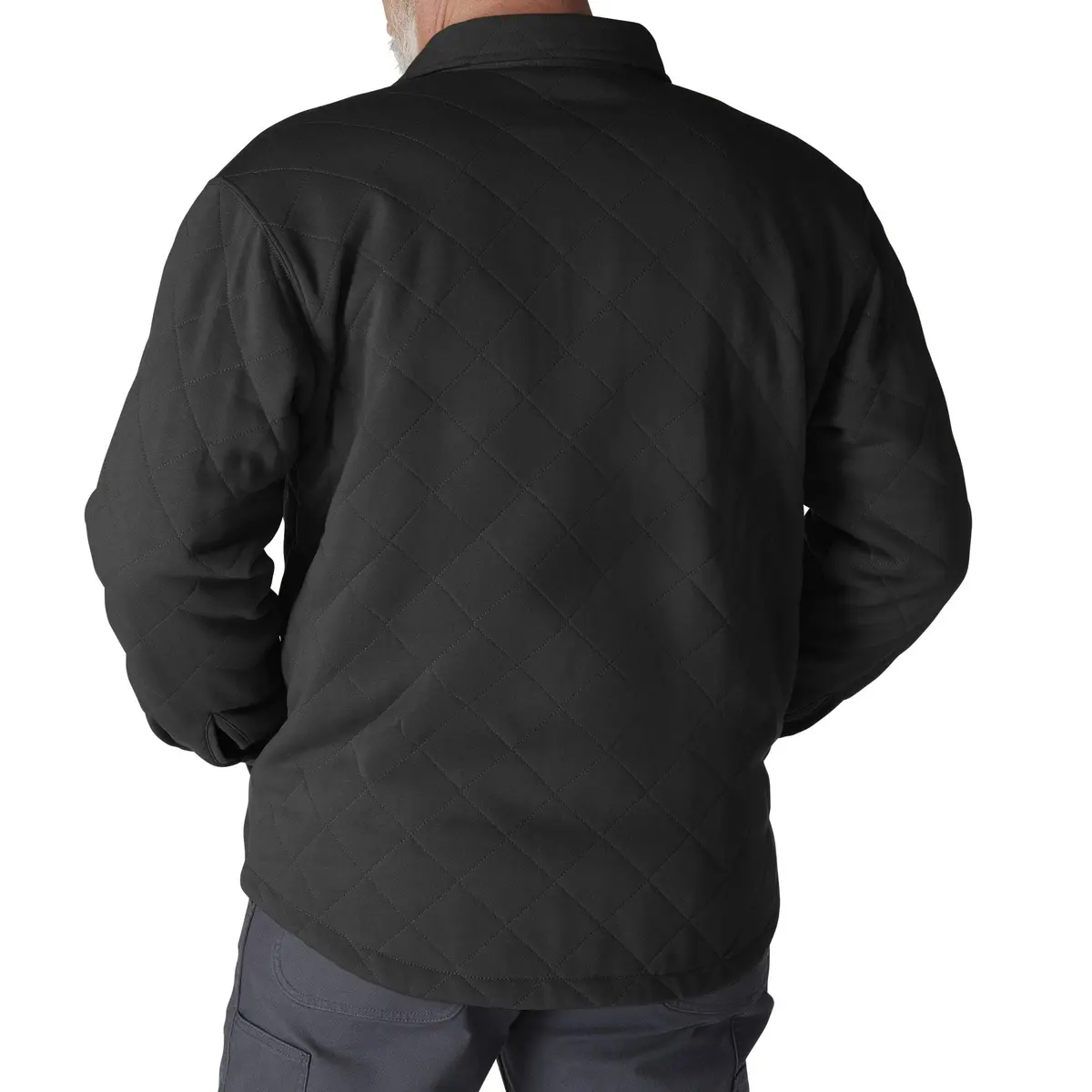Men's Rain Defender Loose Fit Heavyweight Quilted Snap-Front Shirt Jacket 2