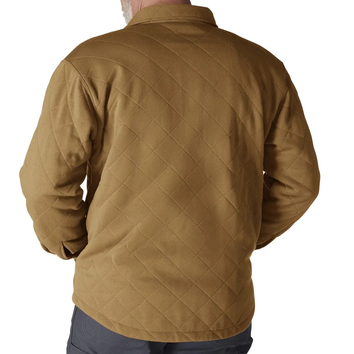 Men's Rain Defender Loose Fit Heavyweight Quilted Snap-Front Shirt Jacket 2