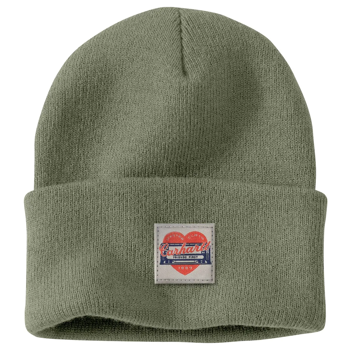 Women's Knit Heart Patch Beanie 1