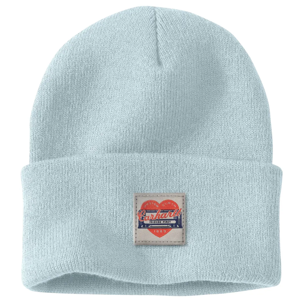 Women's Knit Heart Patch Beanie 1