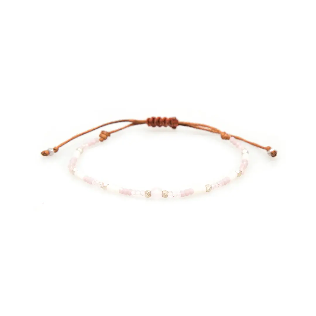 Women's Rose Quartz Goddess Bracelet 1