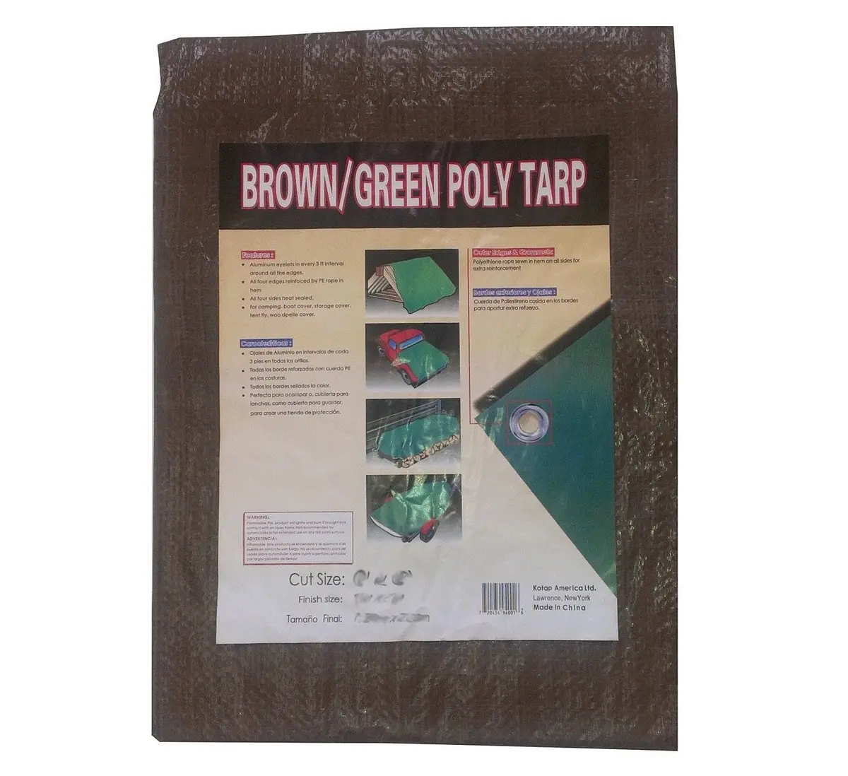 Poly Tarp 8'X10' - Reversible Tarp 1