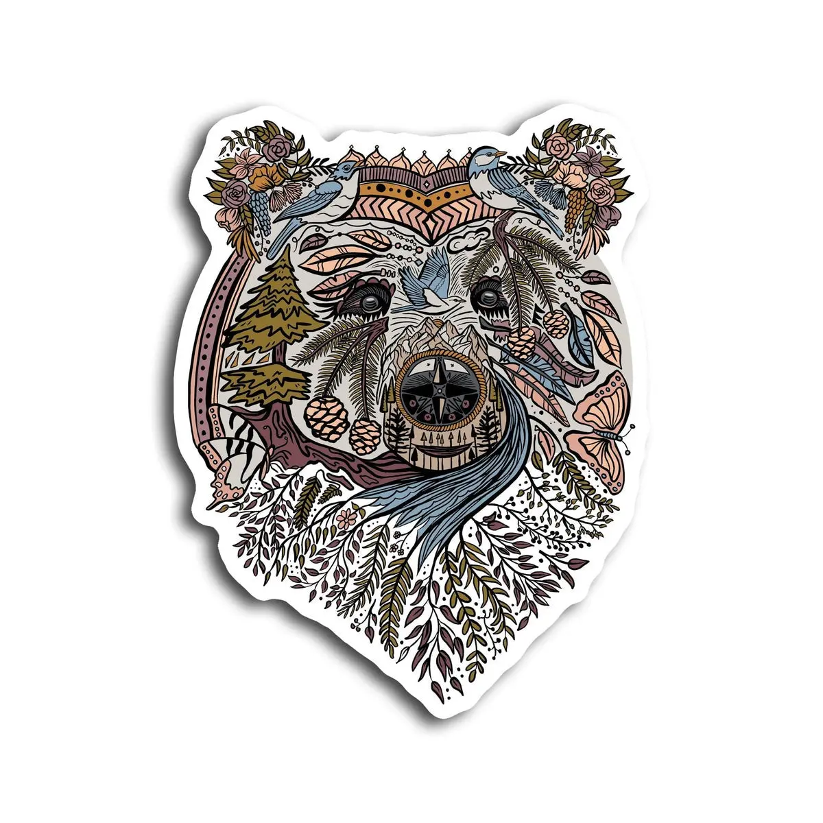 Boho Bear Sticker 1