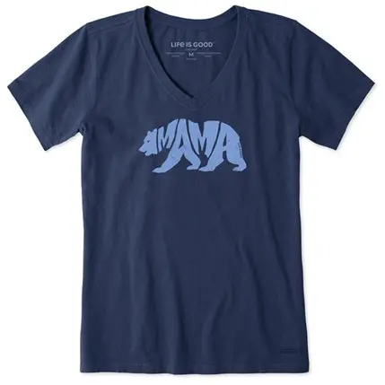 Women's Mama Bear Short Sleeve Crusher Vee-Tee 1