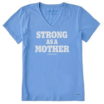 Women's Strong As A Mother Short Sleeve Vee-Tee 1