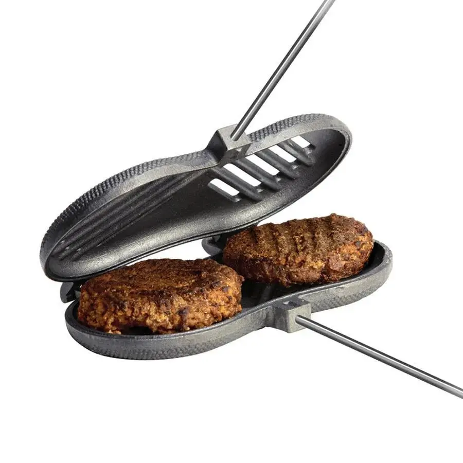 Cast Iron Double Burger Griller 2