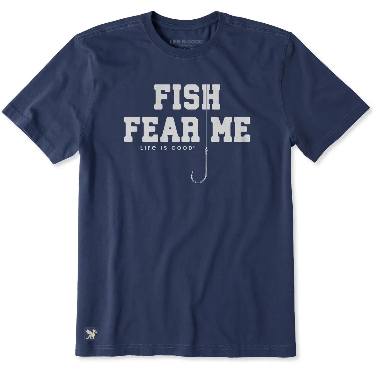 Men's Hook Fish Fear Me Short Sleeve Crusher Tee 1
