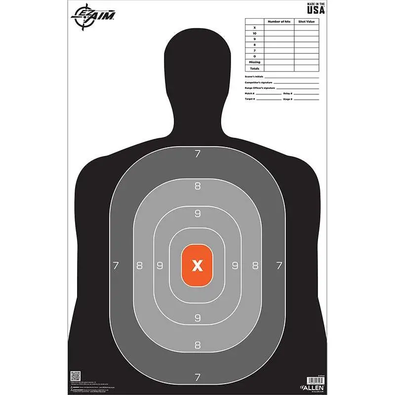 Ez Aim B27 Pro Silhouette Paper Target 1