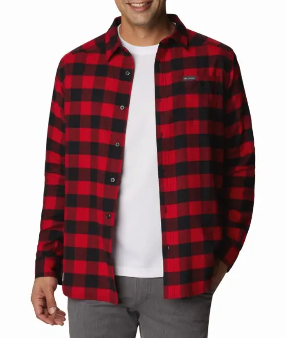 Men's Cornell Woods Flannel Long Sleeve Shirt 1