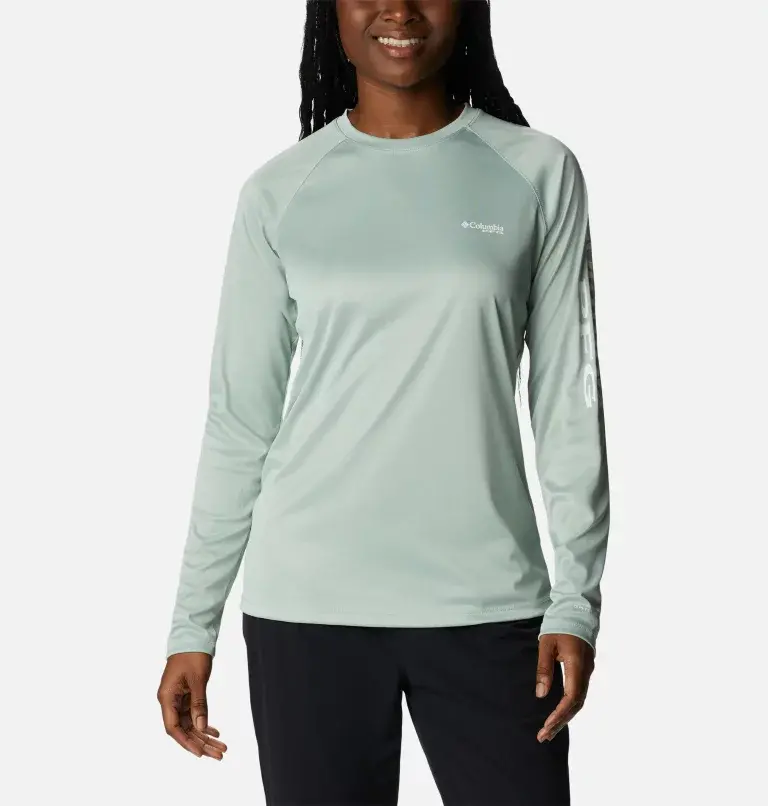 Women's Pfg Tidal Tee Heather Long Sleeve Shirt 1