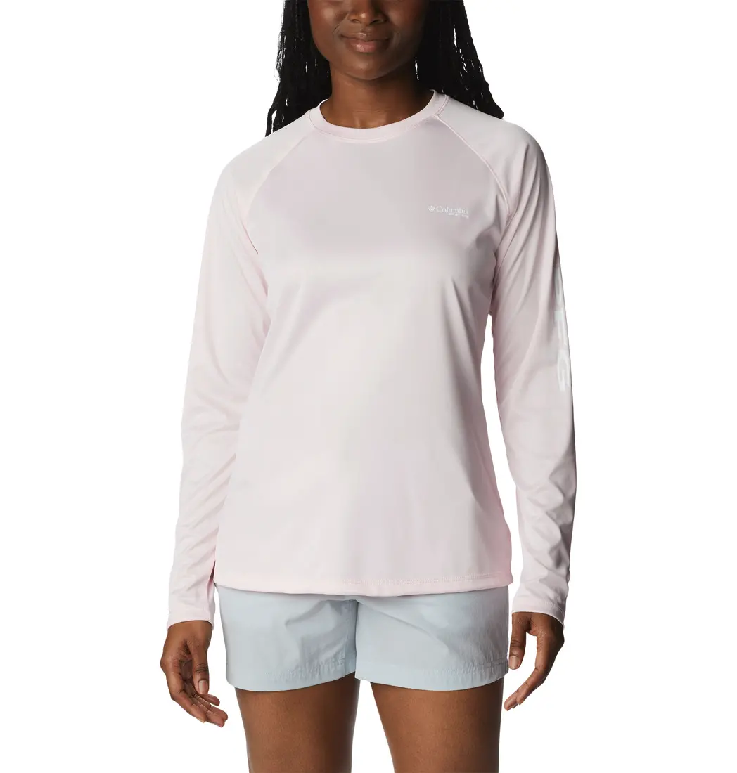 Women's Pfg Tidal Tee Heather Long Sleeve Shirt 1
