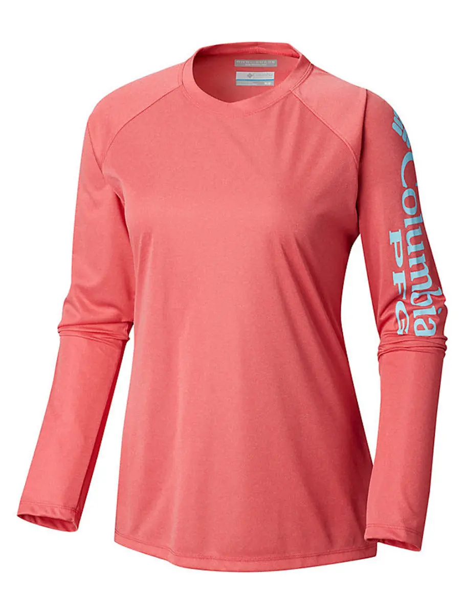 Women's Pfg Tidal Tee Heather Long Sleeve Shirt 1