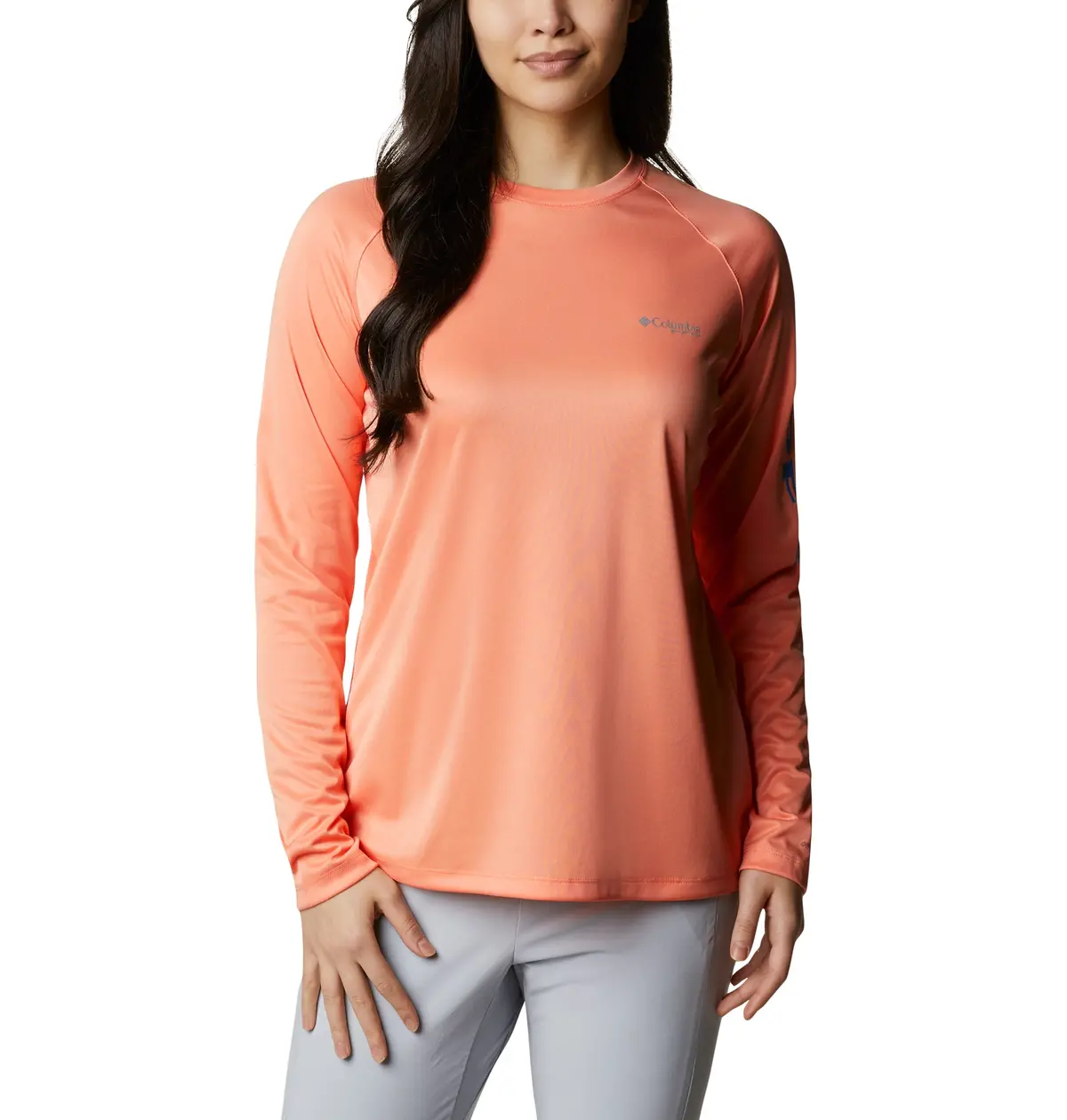 Women's Pfg Tidal Tee Heather Long Sleeve Shirt 1