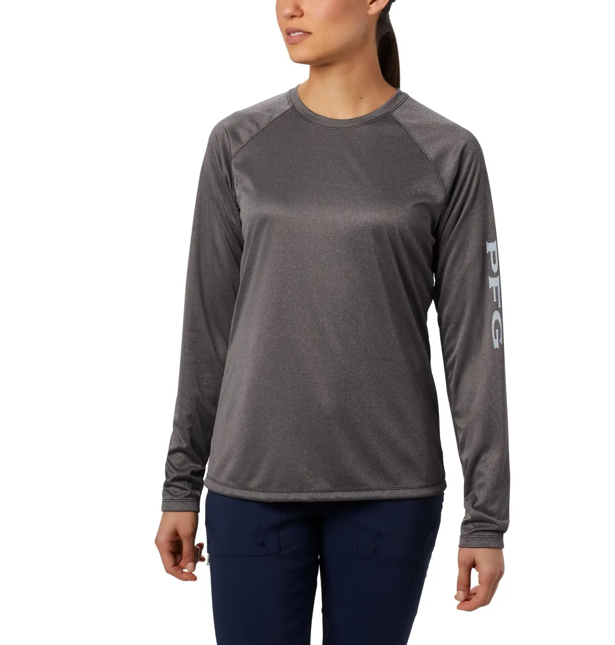 Women's Pfg Tidal Tee Heather Long Sleeve Shirt 1