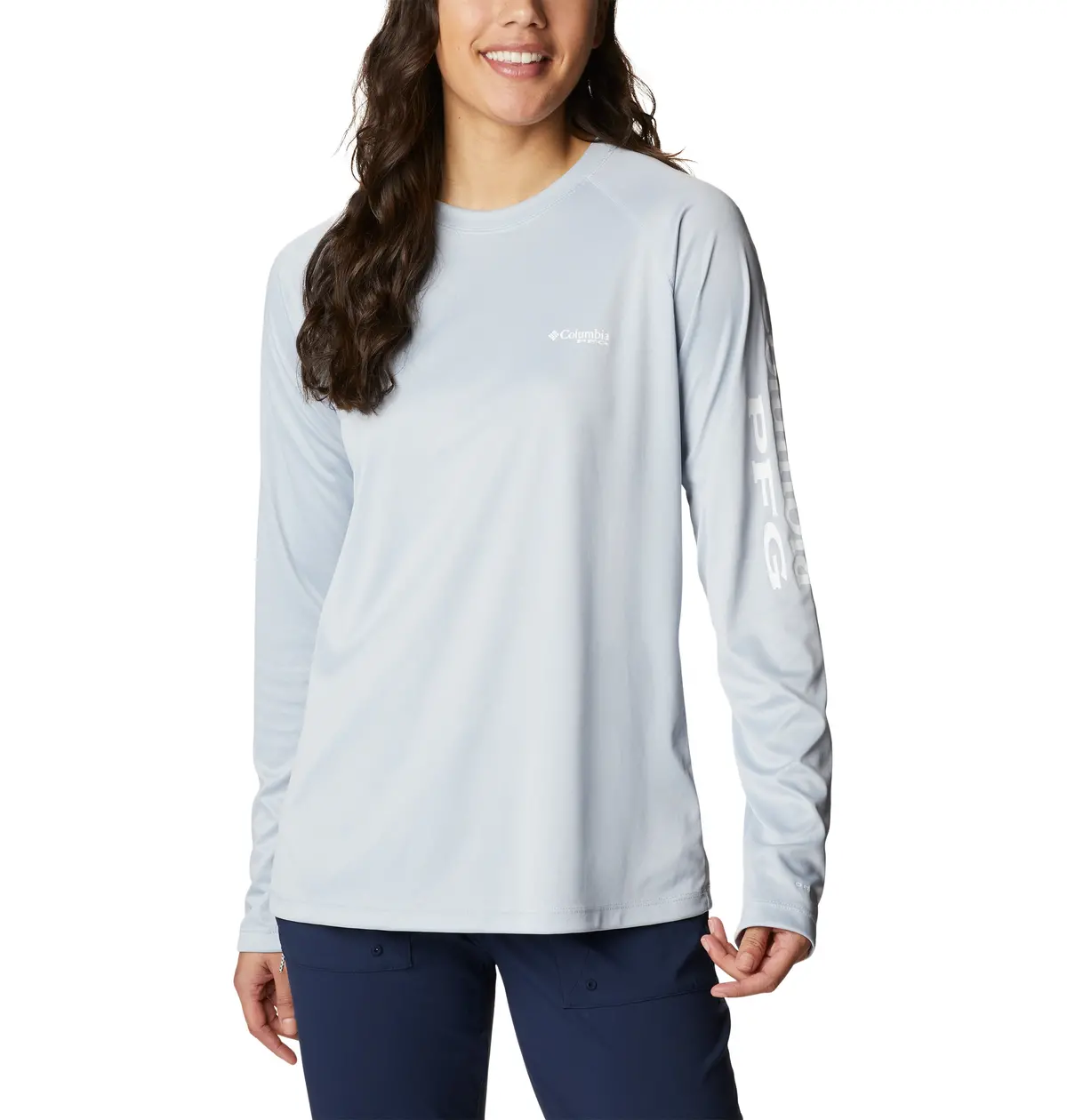 Women's Pfg Tidal Tee Heather Long Sleeve Shirt 1