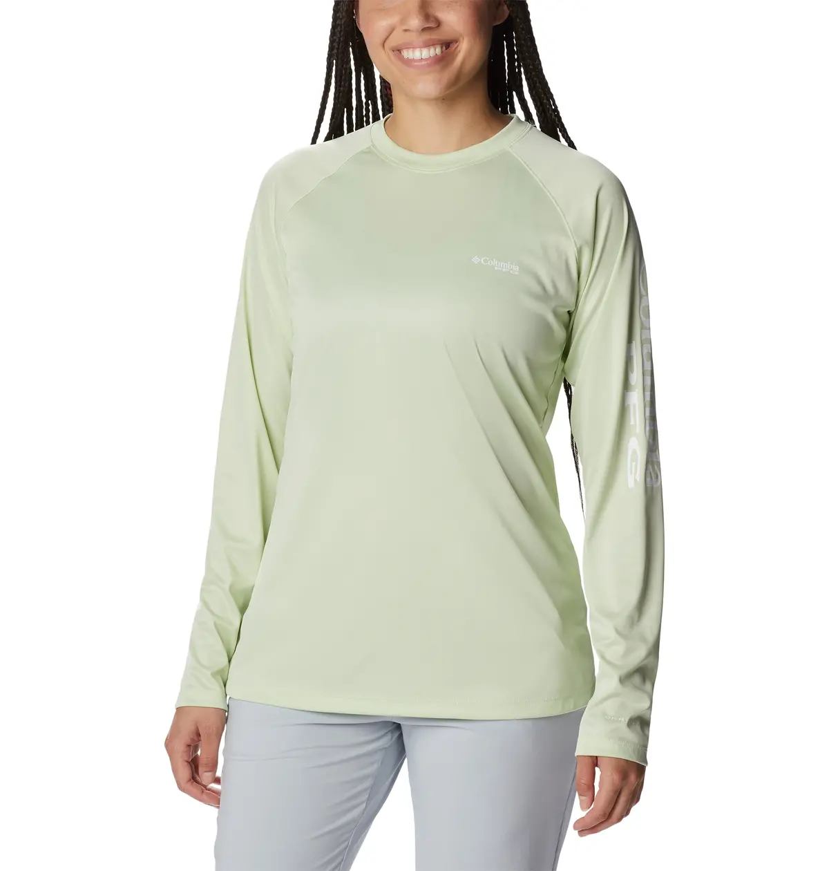 Women's Pfg Tidal Tee Heather Long Sleeve Shirt 1