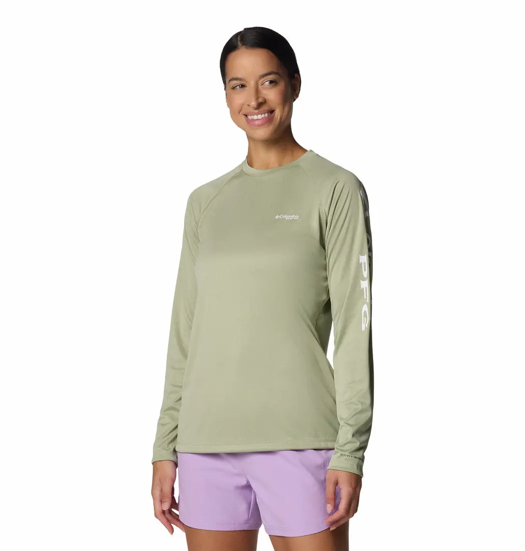Women's Pfg Tidal Tee Heather Long Sleeve Shirt 1
