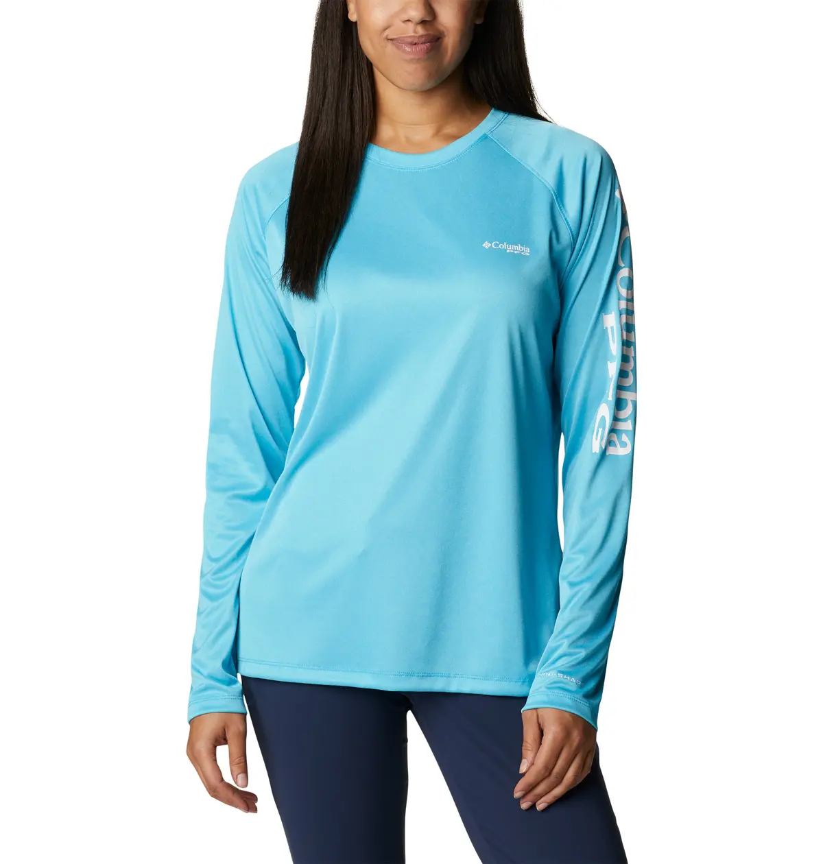 Women's Pfg Tidal Tee Heather Long Sleeve Shirt 1