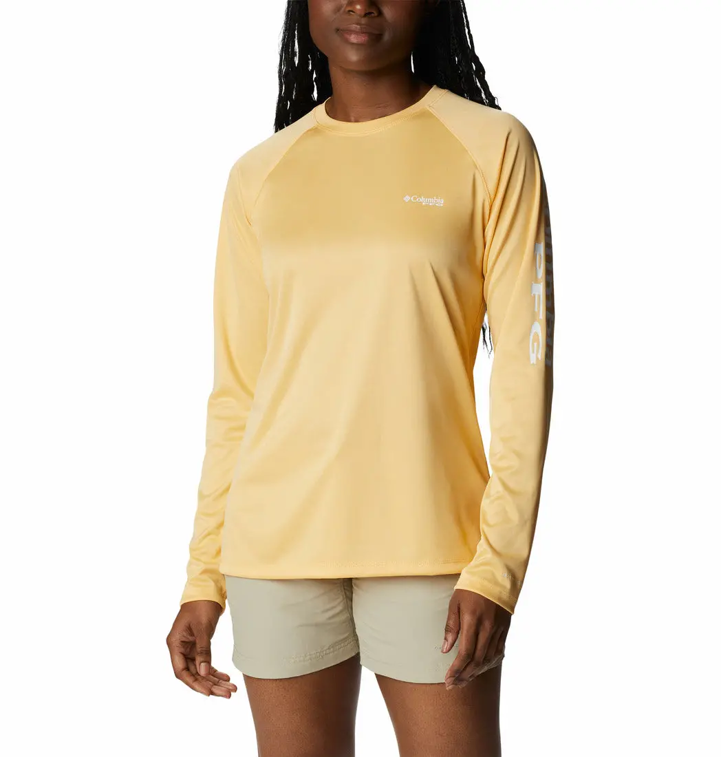 Women's Pfg Tidal Tee Heather Long Sleeve Shirt 1