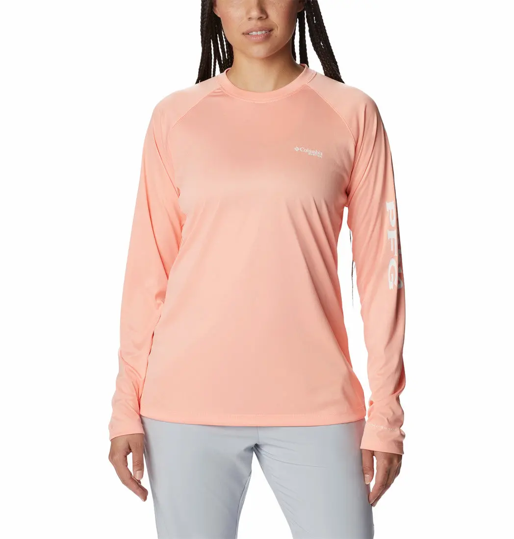 Women's Pfg Tidal Tee Heather Long Sleeve Shirt 1