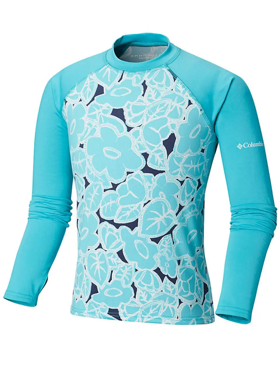 Girl's Sandy Shores Printed Long Sleeve Sunguard 1