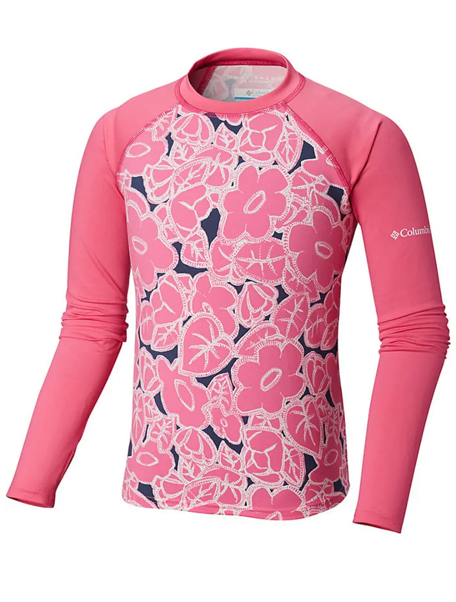 Girl's Sandy Shores Printed Long Sleeve Sunguard 1