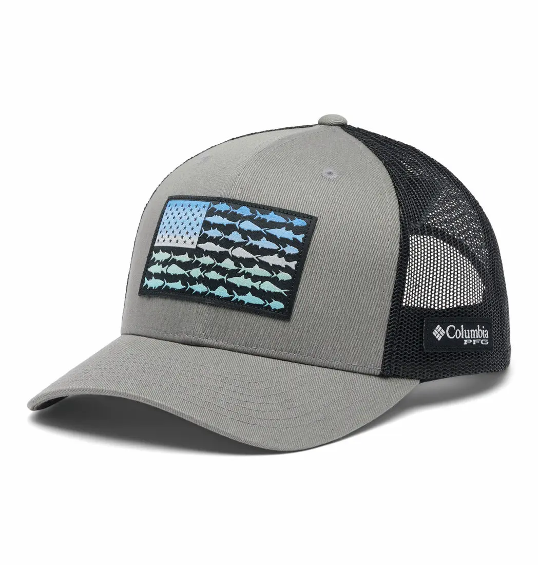Men's Pfg Fish Flag Mesh Snapback Hat - (High Crown) 1
