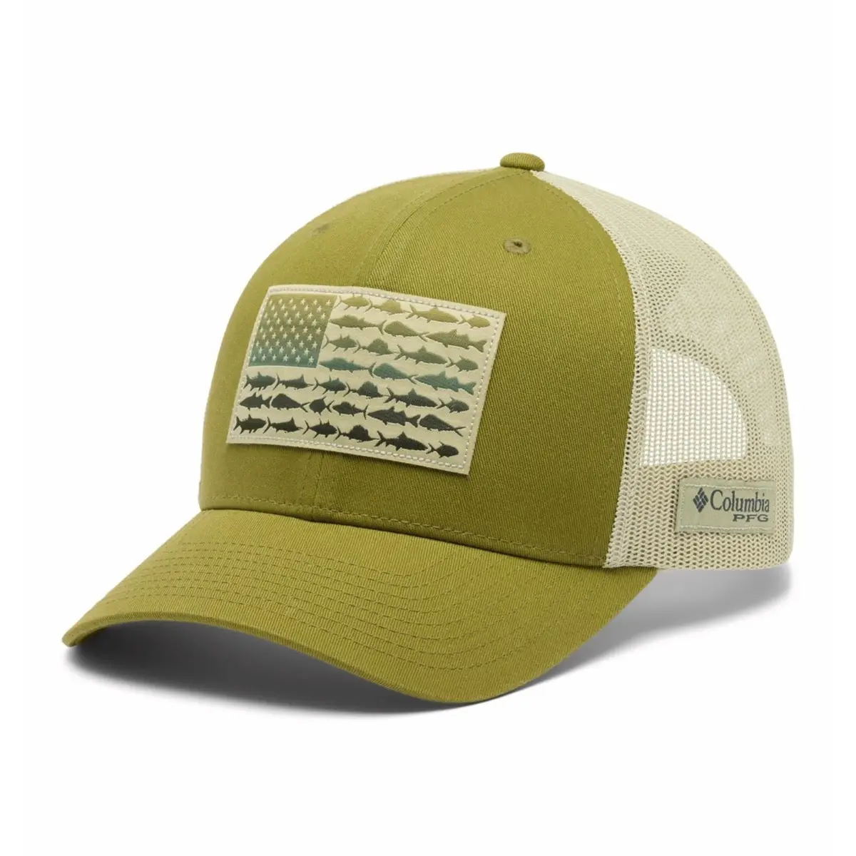 Men's Pfg Fish Flag Mesh Snapback Hat - (High Crown) 1