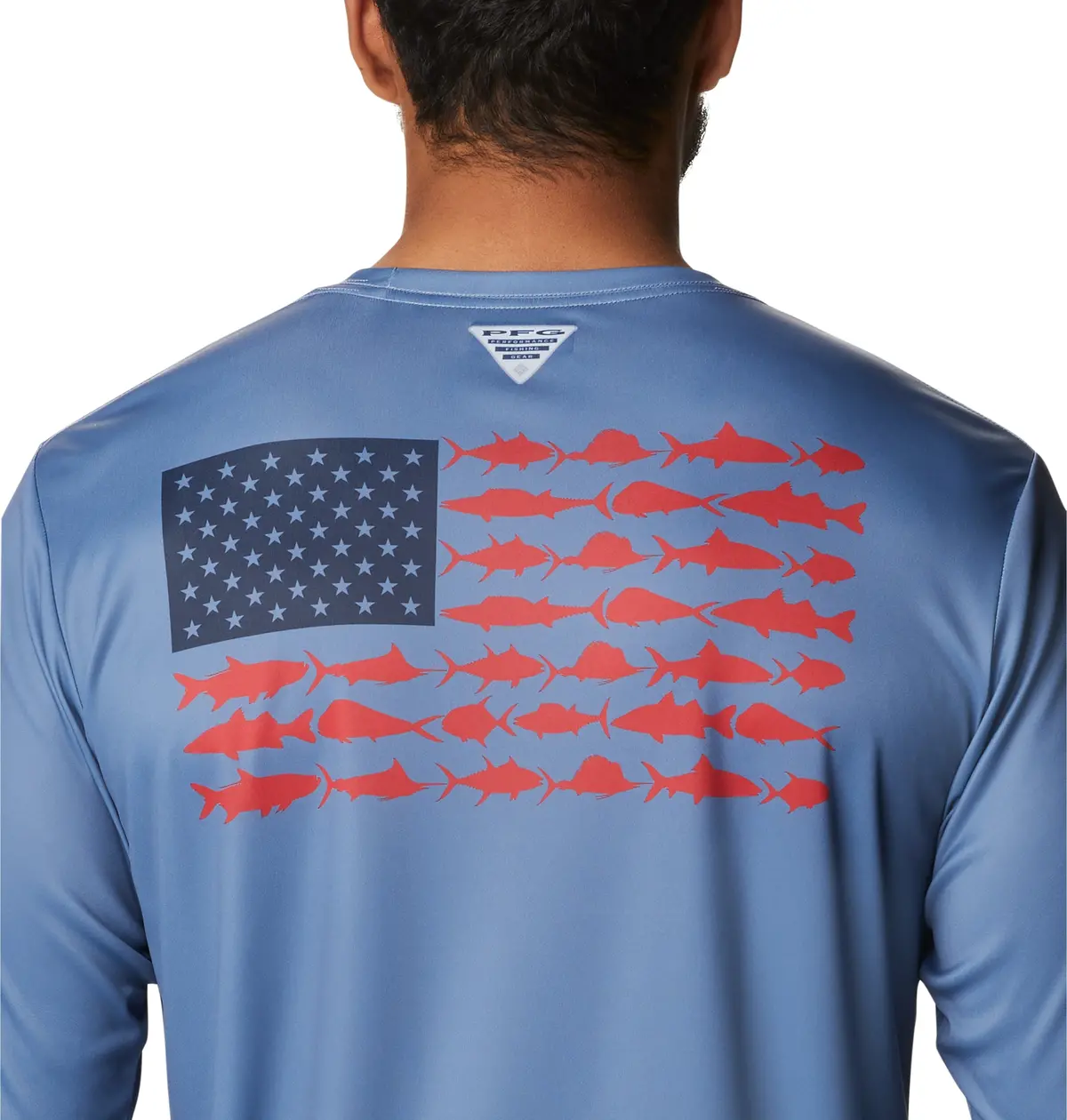 Men's Terminal Tackle Pfg Fish Flag Long Sleeve Shirt 5