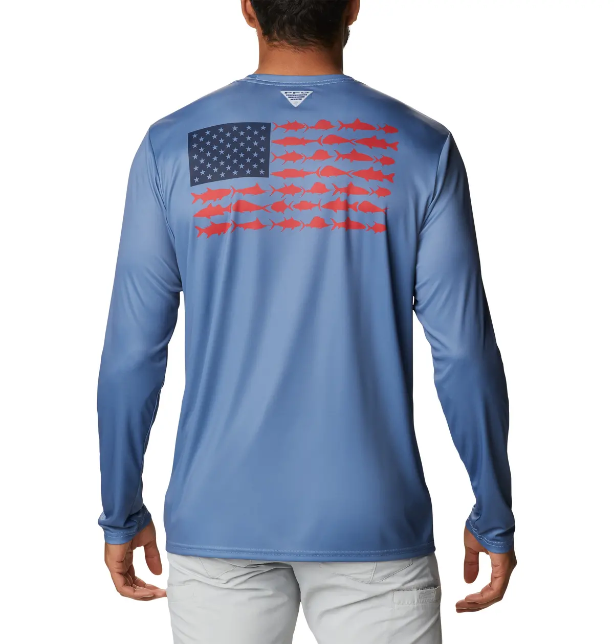 Men's Terminal Tackle Pfg Fish Flag Long Sleeve Shirt 1