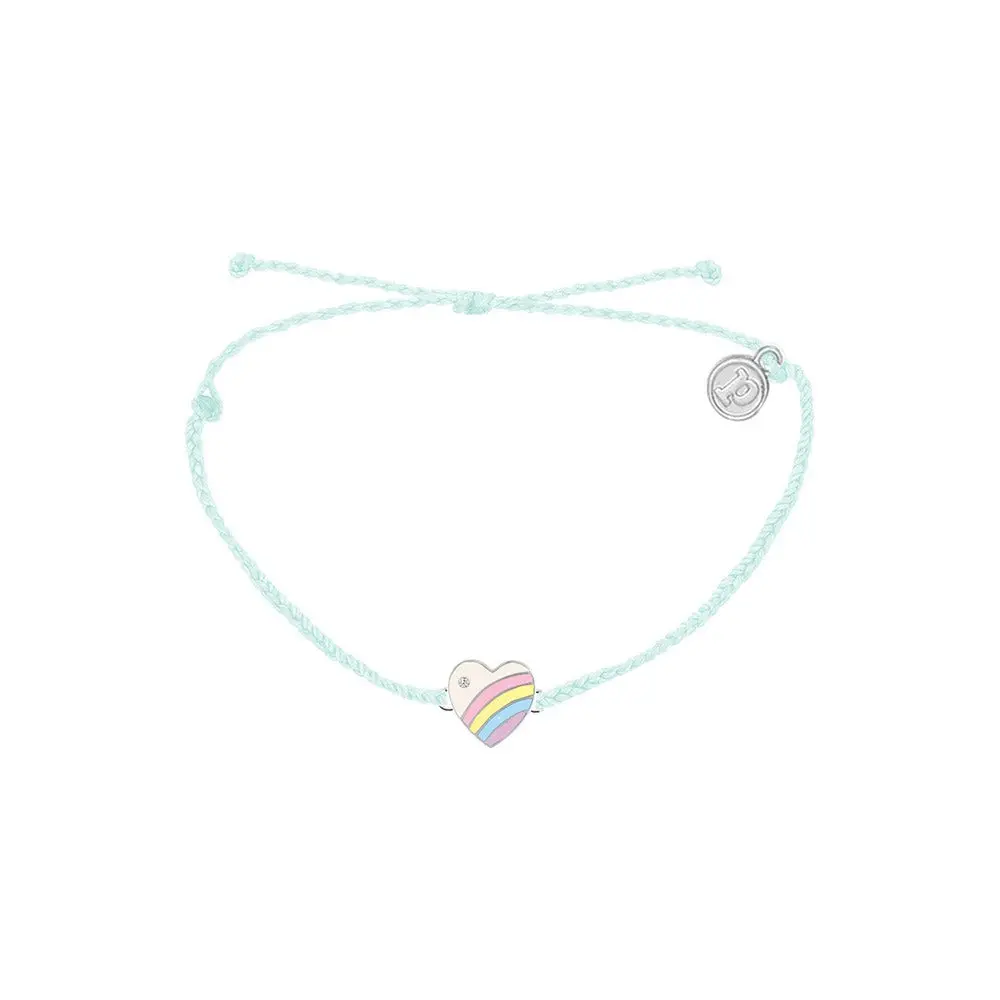 Pastel Vintage Heart Silver Bracelet 1