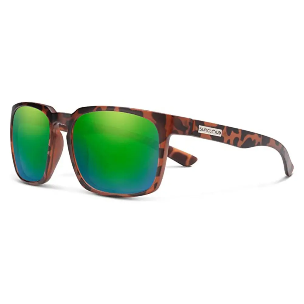 Hundo Matte Tortoise Frame With Polar Green Mirror Lens Polarized Sunglasses 1