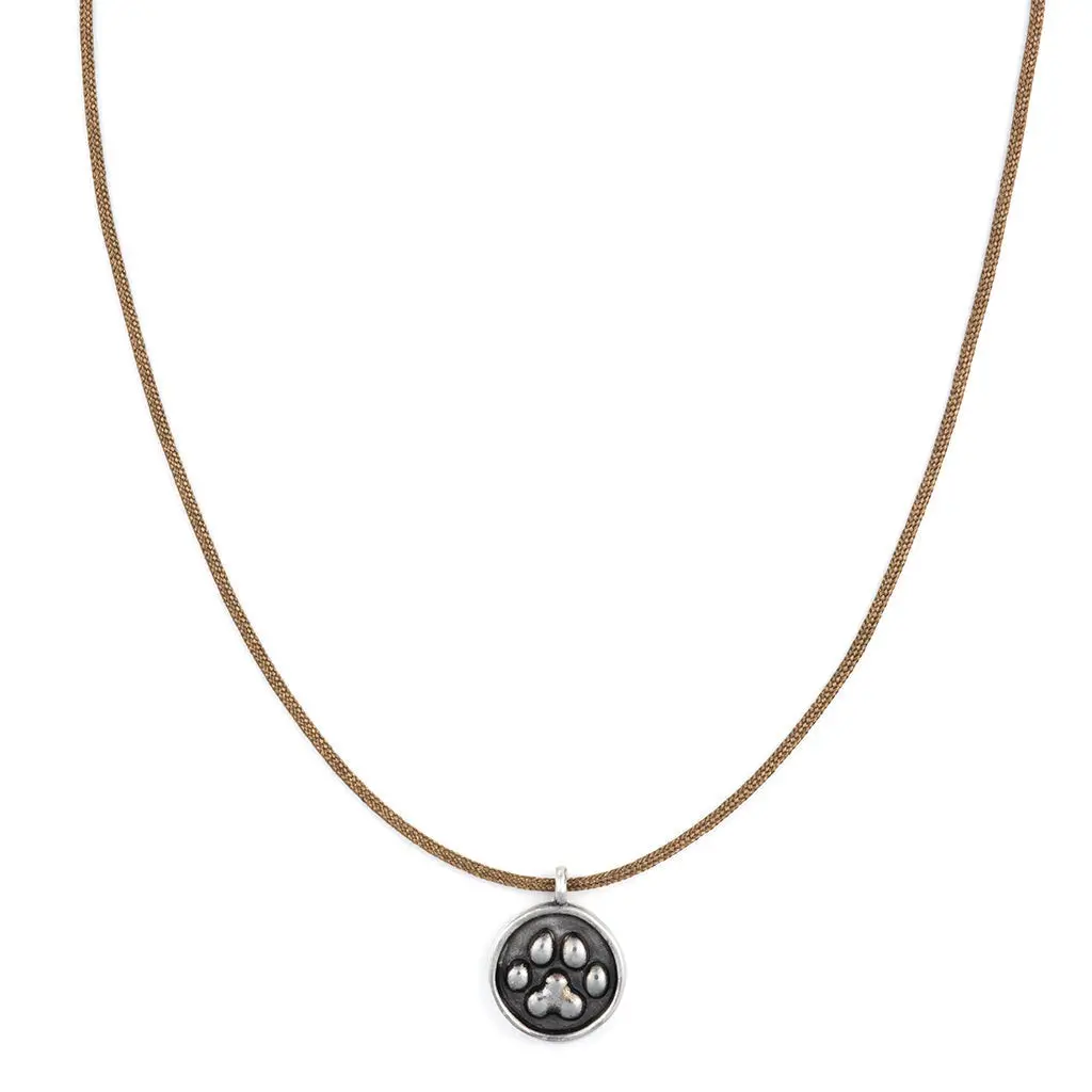 Tiny Charm Necklace - Paw Print 18" 1