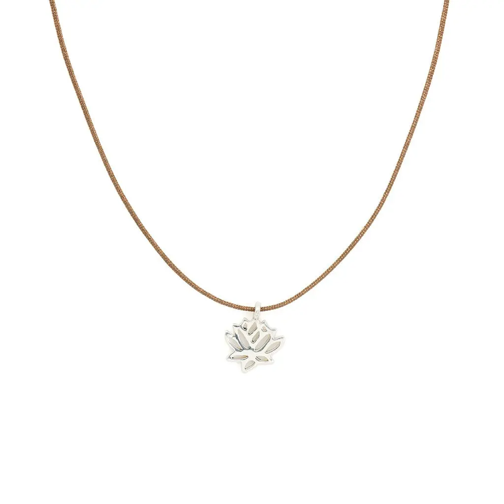 Tiny Charm Necklace - Lotus 16" 1