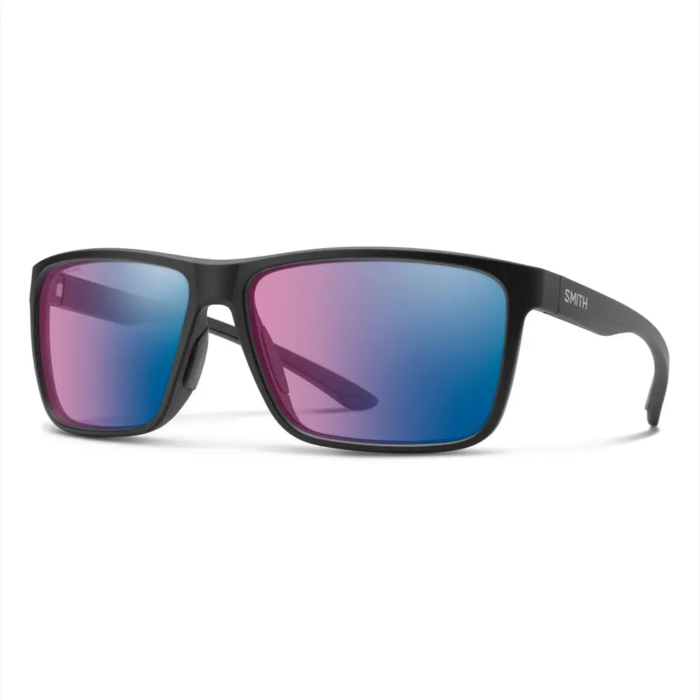 Riptide Matte Black Frame With Chromapop Glass Polarchromic Rose Blue Mirror 1