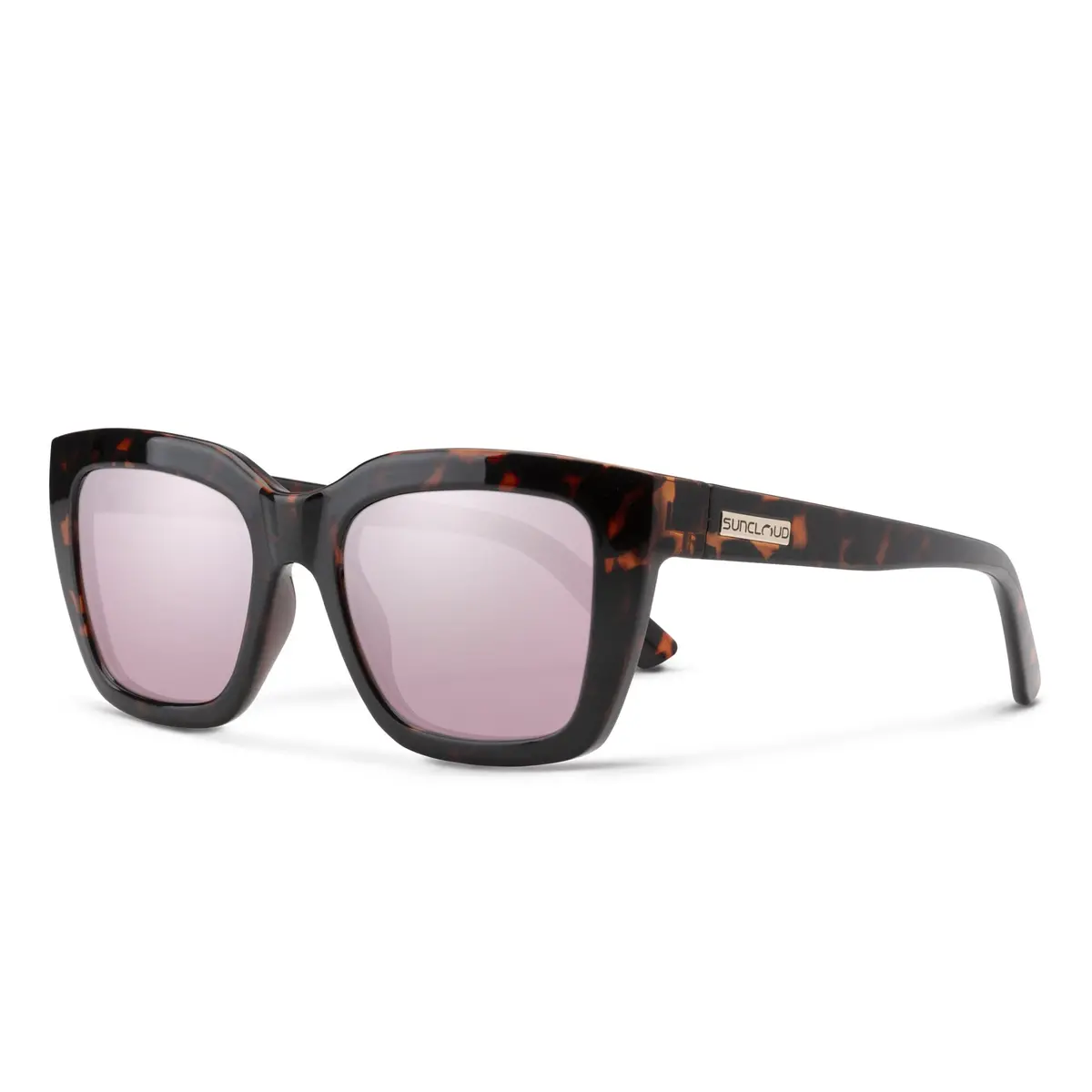 Marion Tortoise Frame With Polarized Pink Gold Mirror Lens 1