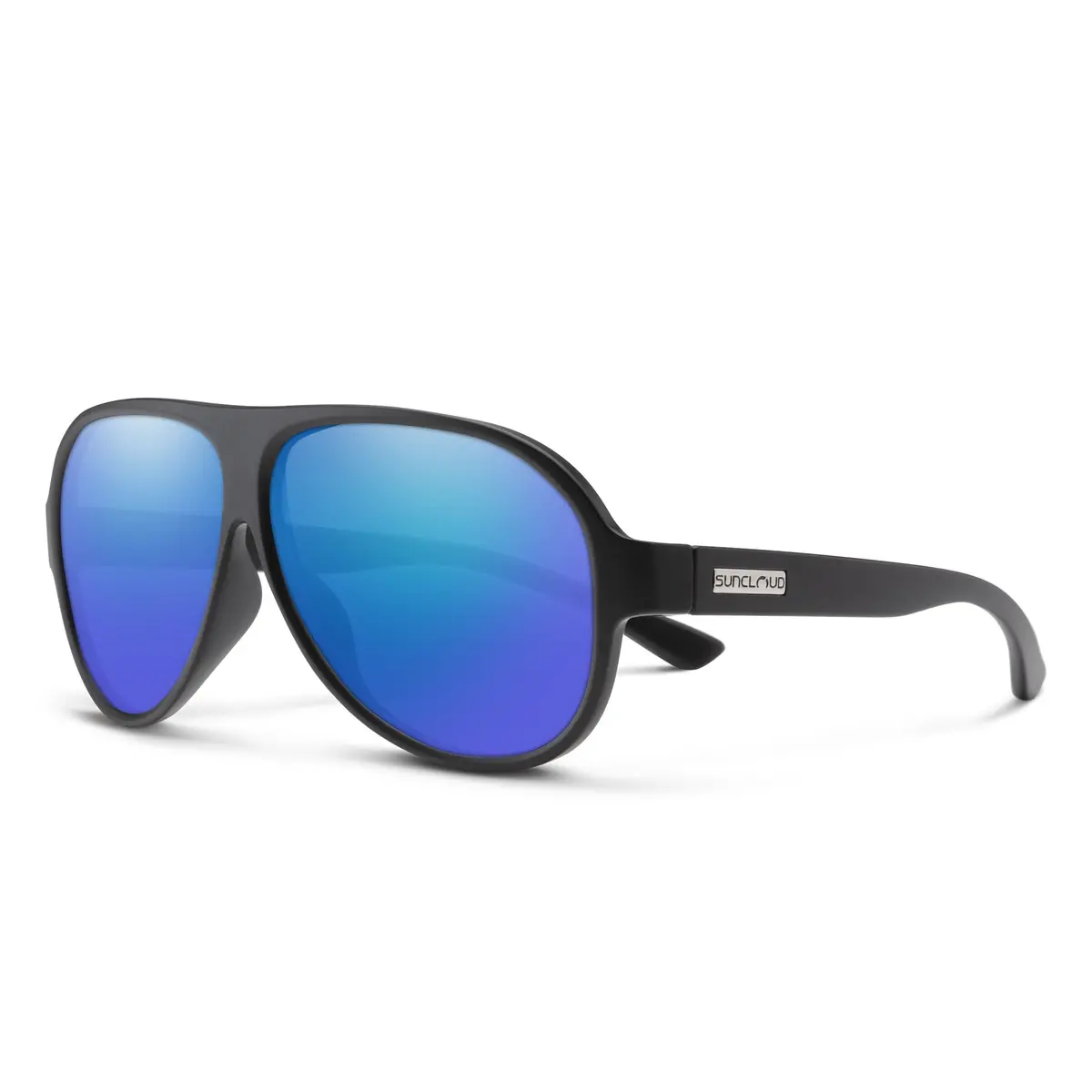 Rooney Matte Black Frame With Polarized Blue Mirror Lens 1