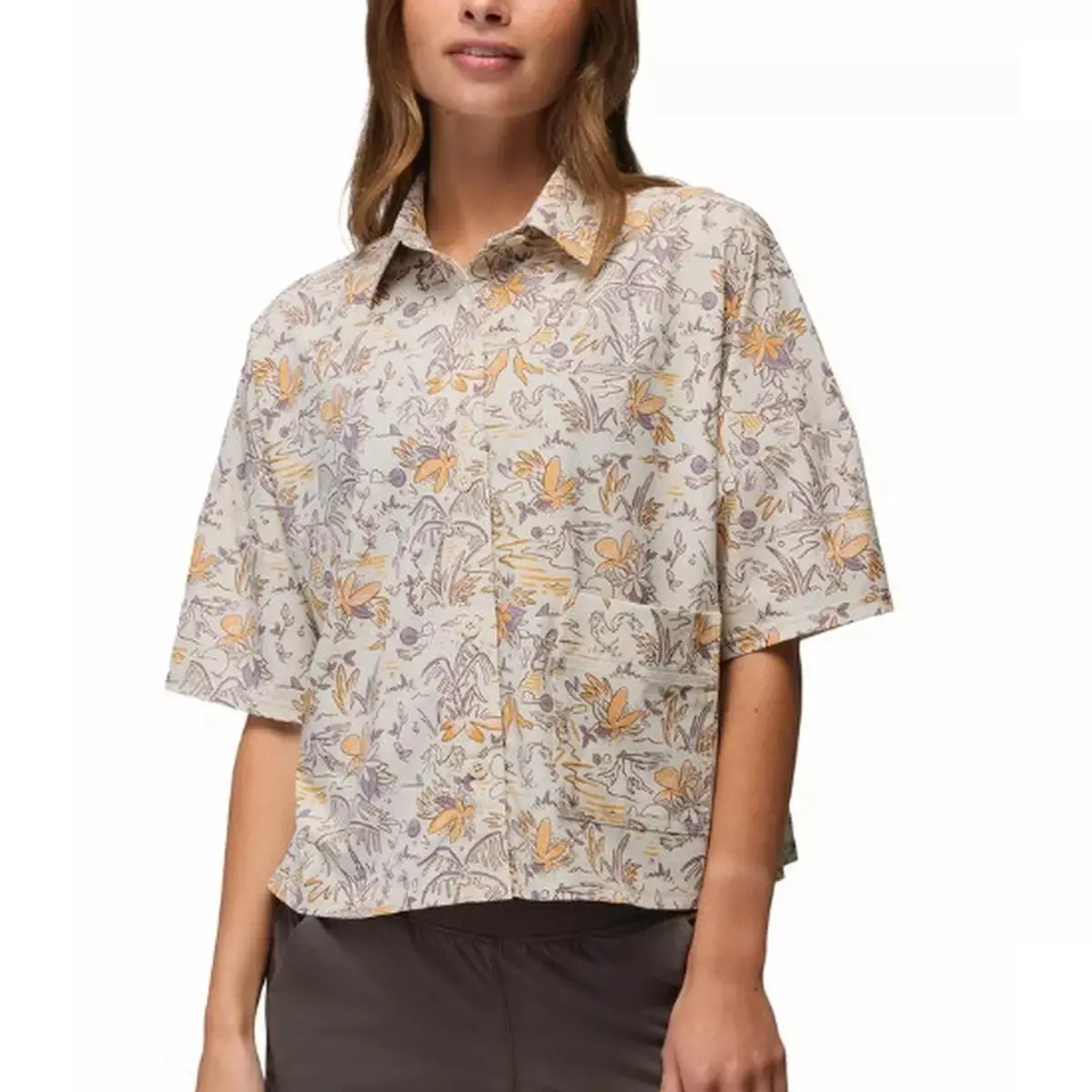 Women's Railay Crop Button-Up Shirt 1