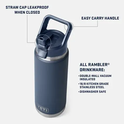 Rambler 26 Oz. Water Bottle With Color-Matched Straw Cap 2