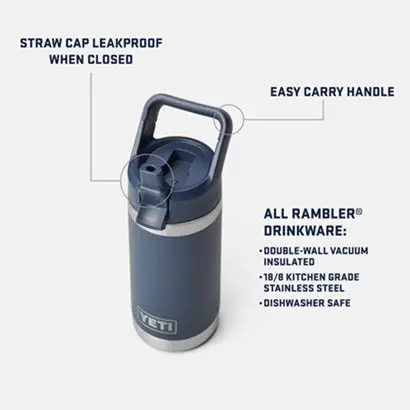 Rambler Jr 12 Oz. Water Bottle With Color-Matched Straw Cap 2