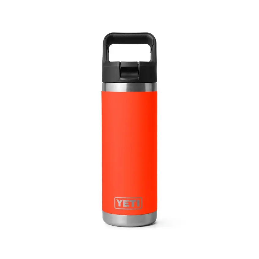 Rambler 18 Oz. Water Bottle With Black Straw Cap 1