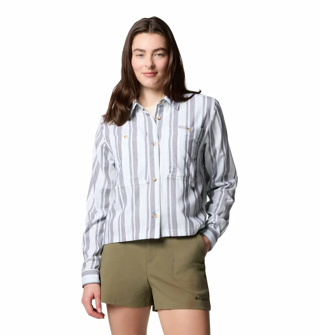 Women's Brea Falls Woven Patterned Long Sleeve Shirt 1