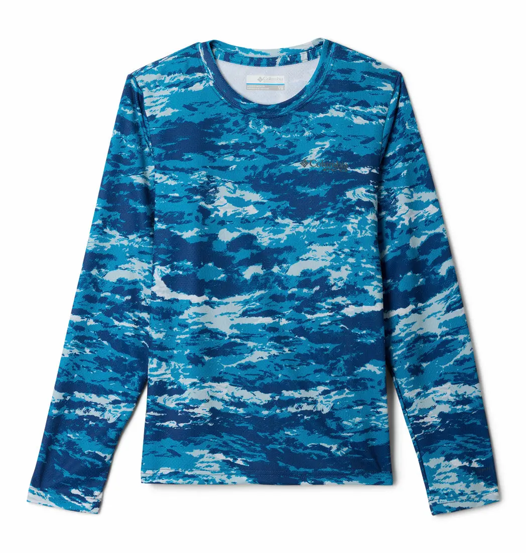 Boy's Pfg Solar Stream Printed Long Sleeve Shirt 1
