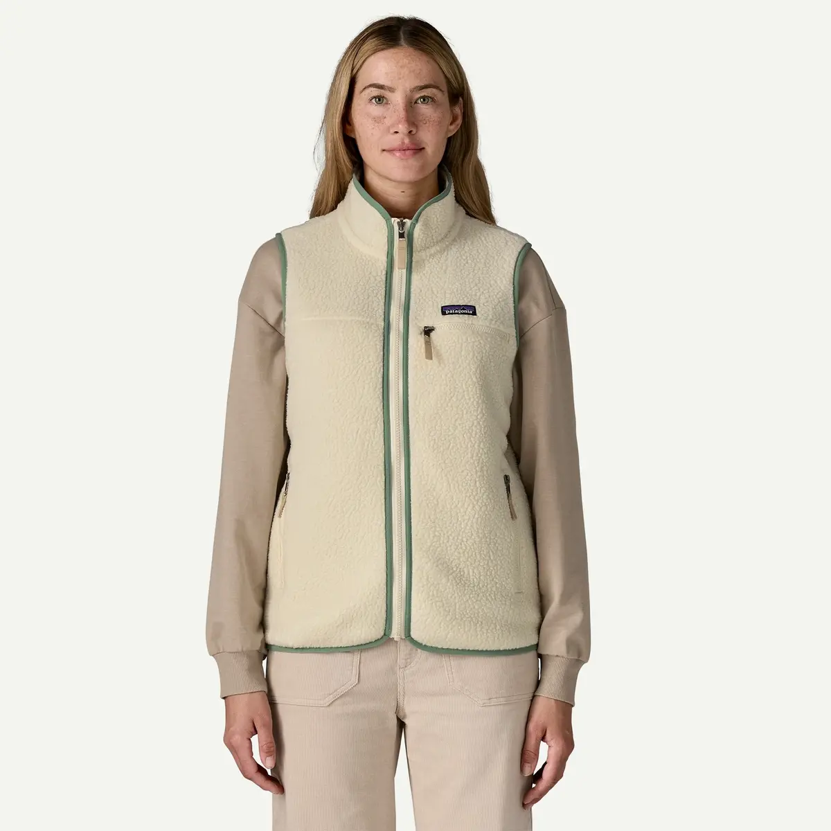 Women's Retro Pile Fleece Vest 1